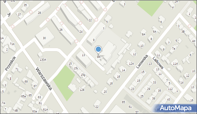 Łomianki, Baczyńskiego Krzysztofa Kamila, 9A, mapa Łomianki
