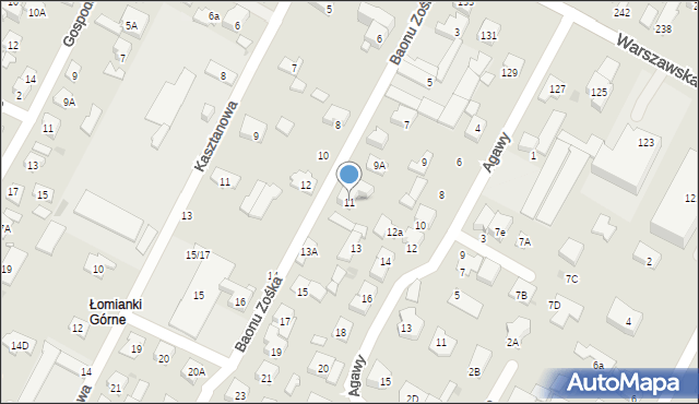 Łomianki, Baonu Zośka, 11, mapa Łomianki