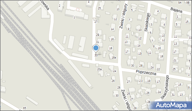 Łowicz, Baczyńskiego Krzysztofa Kamila, 33, mapa Łowicza