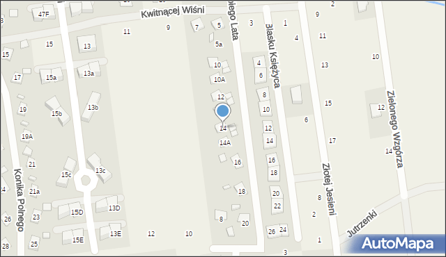 Łoziska, Babiego Lata, 14, mapa Łoziska