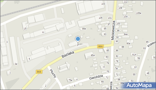 Lubaczów, Baziaka Eugeniusza, abp., 17, mapa Lubaczów