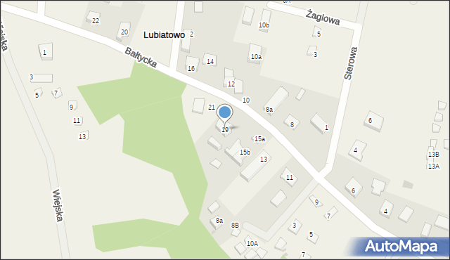 Lubiatowo, Bałtycka, 19, mapa Lubiatowo