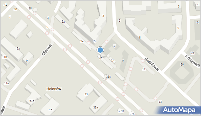 Lublin, Baśniowa, 7c, mapa Lublina