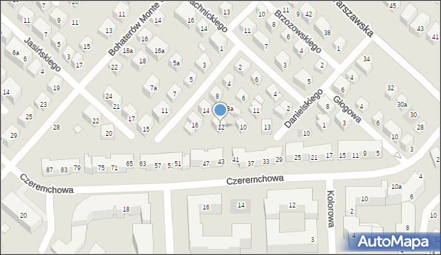 Lublin, Batalionów Chłopskich, 12, mapa Lublina