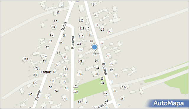 Łuków, Bartnia, 14, mapa Łuków