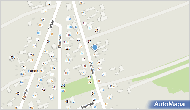 Łuków, Bartnia, 21, mapa Łuków