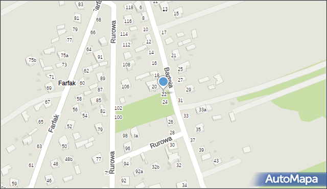 Łuków, Bartnia, 22, mapa Łuków