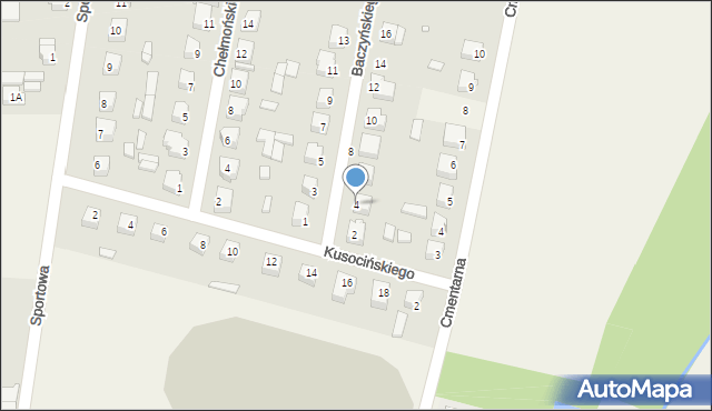 Łyszkowice, Baczyńskiego Krzysztofa Kamila, 4, mapa Łyszkowice