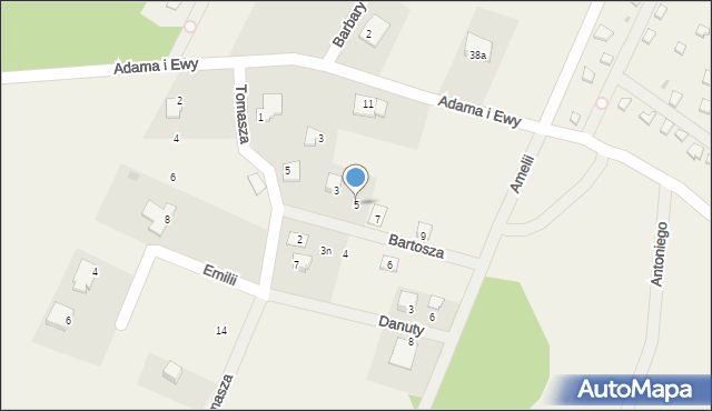 Majdy, Bartosza, 5, mapa Majdy