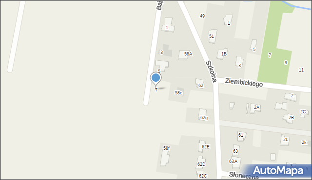 Małęczyn, Bajkowa, 7, mapa Małęczyn