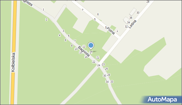 Maliszew, Bagnista, 17, mapa Maliszew