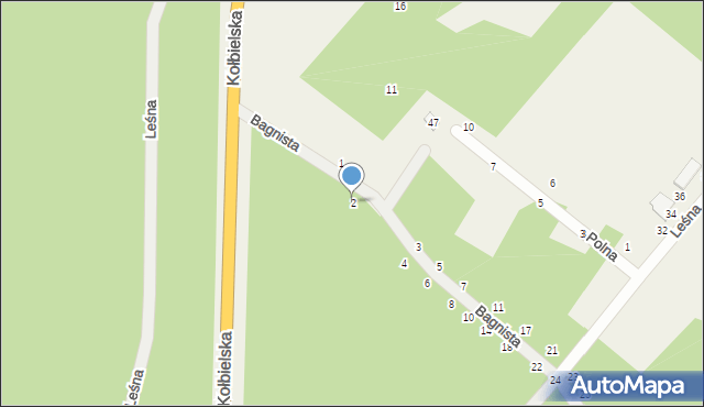 Maliszew, Bagnista, 2, mapa Maliszew