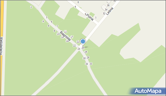 Maliszew, Bagnista, 23, mapa Maliszew