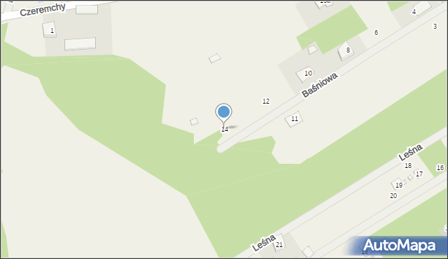 Marianów, Baśniowa, 14, mapa Marianów