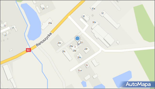 Markajmy, Bartoszycka, 28/3, mapa Markajmy