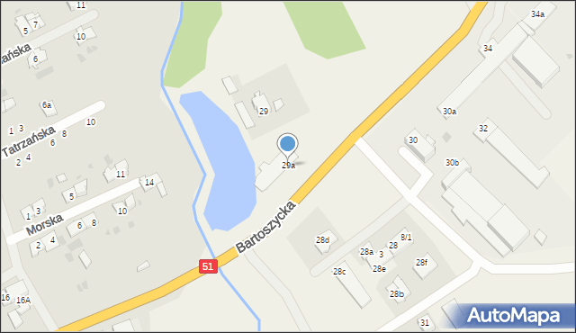 Markajmy, Bartoszycka, 29a, mapa Markajmy