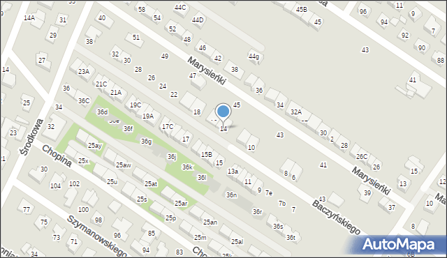 Marki, Baczyńskiego Krzysztofa Kamila, 14, mapa Marki