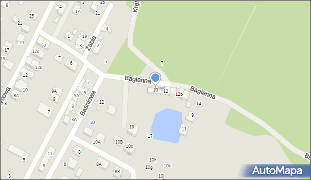 Marki, Bagienna, 10, mapa Marki