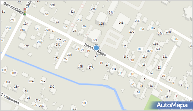 Marki, Bandurskiego Władysława, ks. bp., 17, mapa Marki