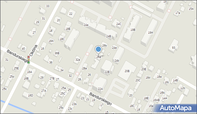 Marki, Bandurskiego Władysława, ks. bp., 26a, mapa Marki