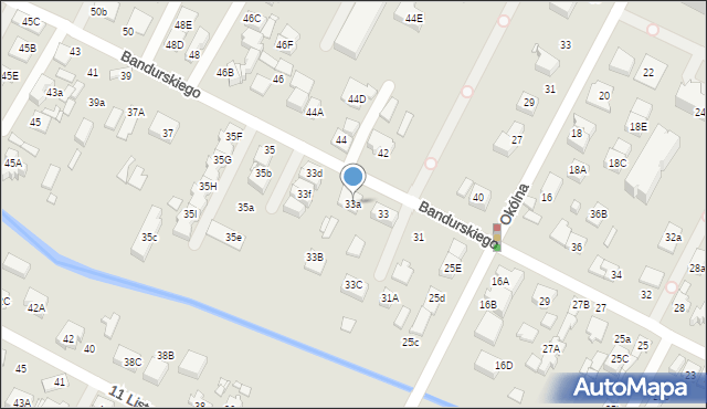 Marki, Bandurskiego Władysława, ks. bp., 33a, mapa Marki