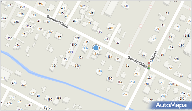 Marki, Bandurskiego Władysława, ks. bp., 33g, mapa Marki