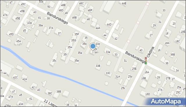 Marki, Bandurskiego Władysława, ks. bp., 33h, mapa Marki