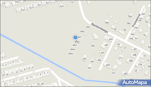 Marki, Bandurskiego Władysława, ks. bp., 49pj, mapa Marki