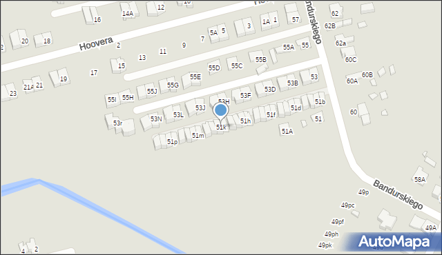 Marki, Bandurskiego Władysława, ks. bp., 51k, mapa Marki