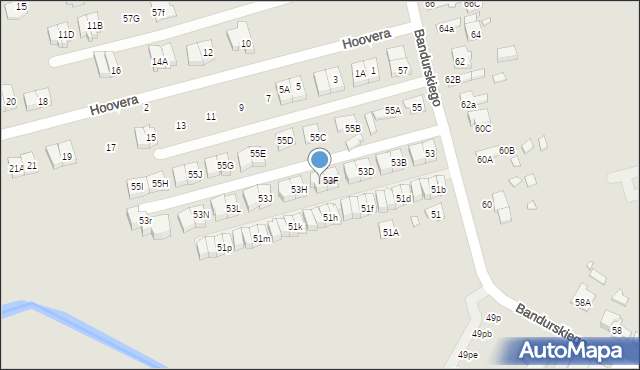 Marki, Bandurskiego Władysława, ks. bp., 53G, mapa Marki