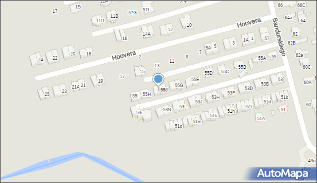 Marki, Bandurskiego Władysława, ks. bp., 55K, mapa Marki