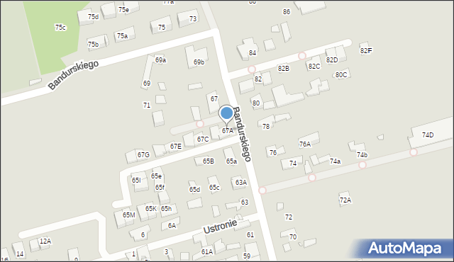 Marki, Bandurskiego Władysława, ks. bp., 67A, mapa Marki