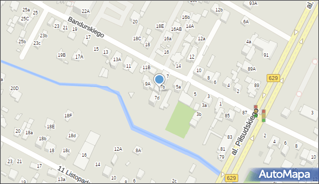 Marki, Bandurskiego Władysława, ks. bp., 7c, mapa Marki