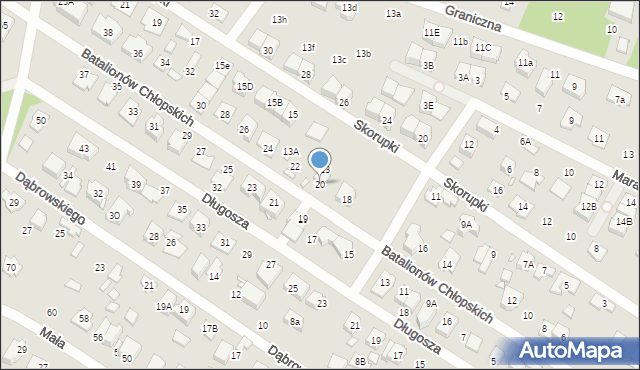 Marki, Batalionów Chłopskich, 20, mapa Marki