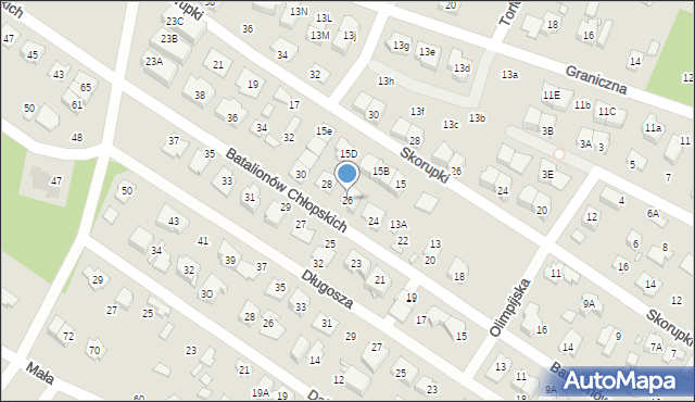 Marki, Batalionów Chłopskich, 26, mapa Marki