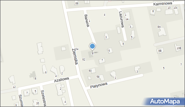 Marysin, Barwna, 4, mapa Marysin