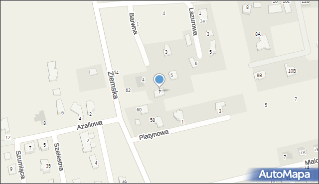 Marysin, Barwna, 7, mapa Marysin