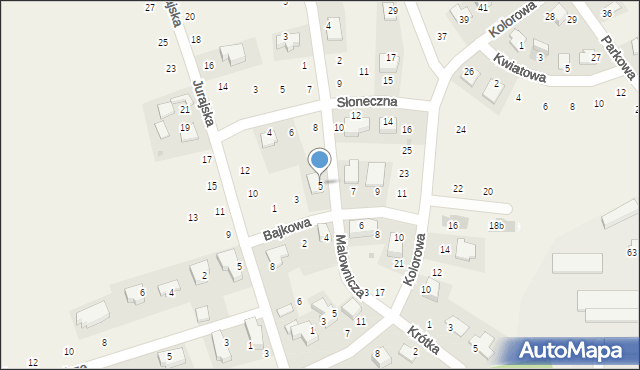 Masłomiąca, Bajkowa, 5, mapa Masłomiąca