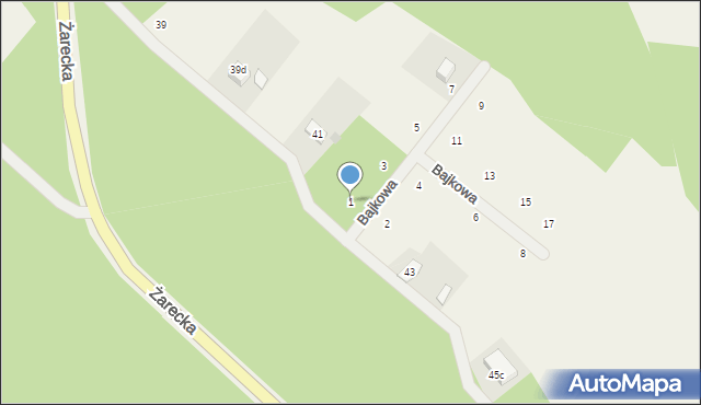 Masłońskie, Bajkowa, 1, mapa Masłońskie