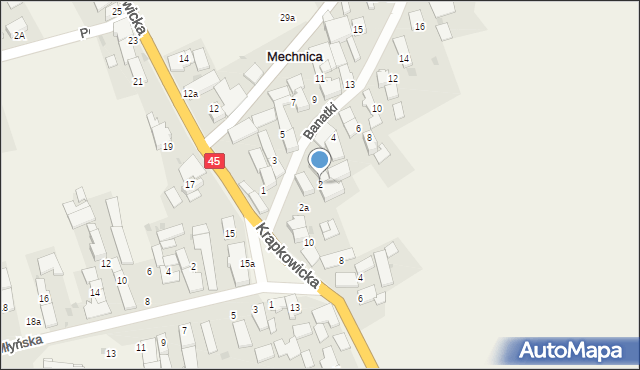 Mechnica, Banatki, 2, mapa Mechnica