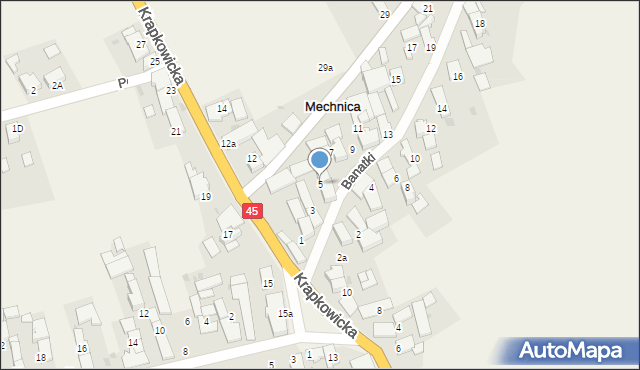 Mechnica, Banatki, 5, mapa Mechnica