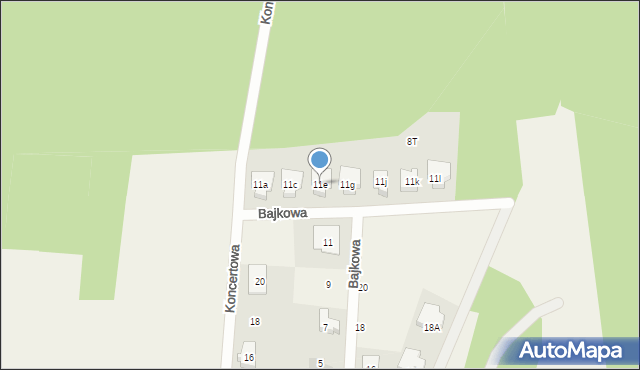 Michałówek, Bajkowa, 11e, mapa Michałówek