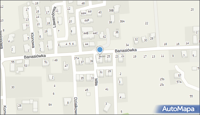 Michałowice, Banasiówka, 27, mapa Michałowice