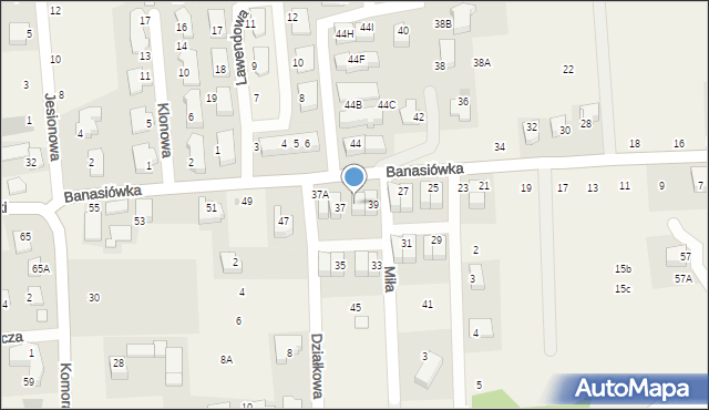 Michałowice, Banasiówka, 39A, mapa Michałowice