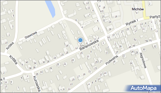 Michów, Baranowska, 10, mapa Michów