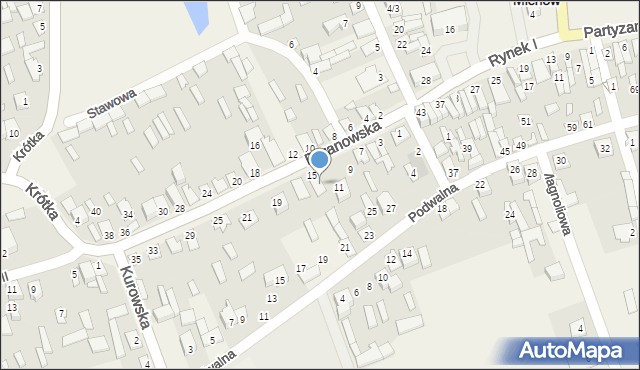 Michów, Baranowska, 15a, mapa Michów