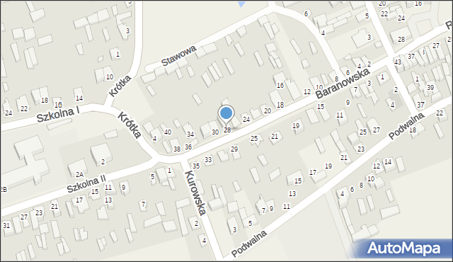 Michów, Baranowska, 28, mapa Michów