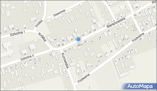 Michów, Baranowska, 29, mapa Michów