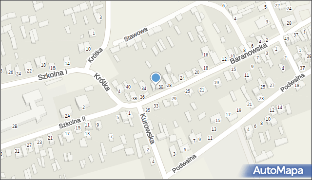 Michów, Baranowska, 32, mapa Michów