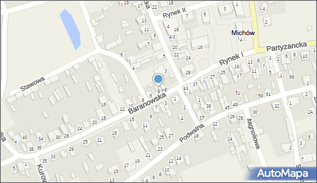 Michów, Baranowska, 4, mapa Michów